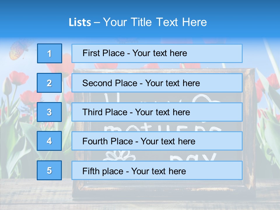 Floral Card Butterfly PowerPoint Template