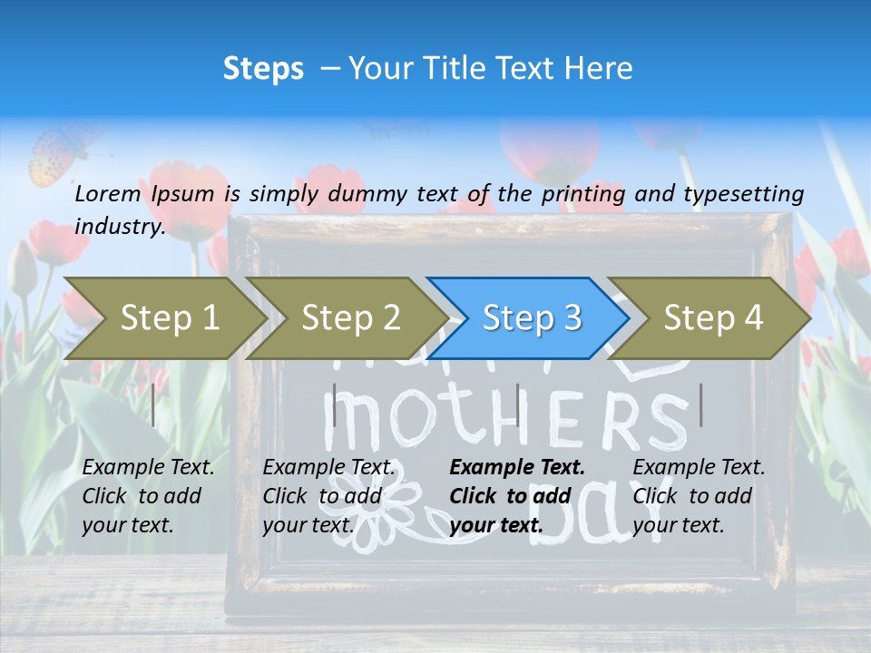 Floral Card Butterfly PowerPoint Template