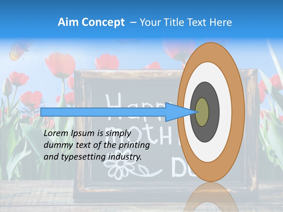 Floral Card Butterfly PowerPoint Template