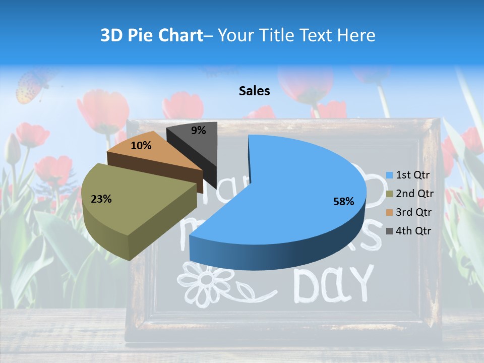 Floral Card Butterfly PowerPoint Template