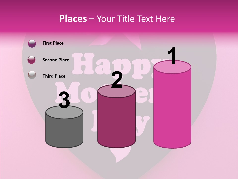 Pink Polka Dot Heart Shape PowerPoint Template