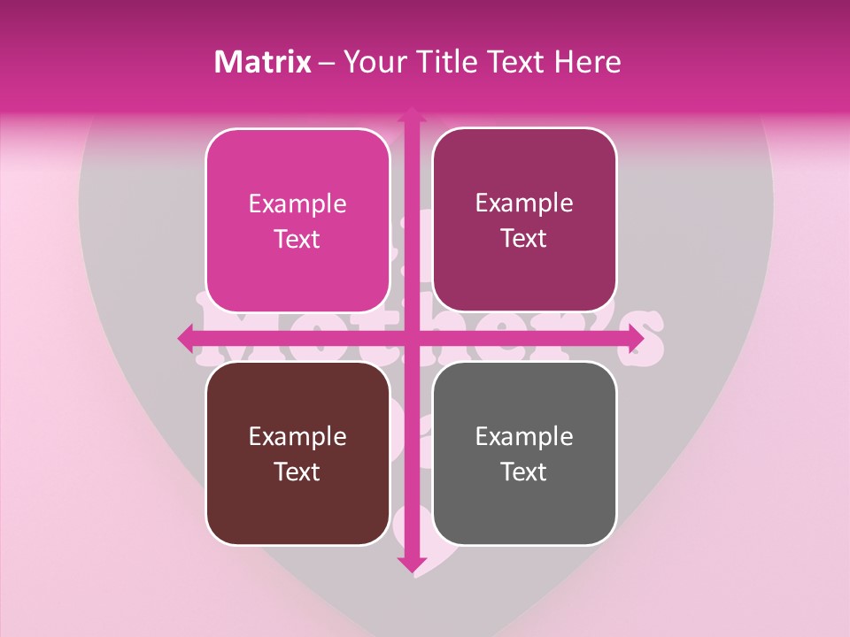 Pink Polka Dot Heart Shape PowerPoint Template