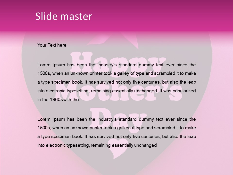 Pink Polka Dot Heart Shape PowerPoint Template