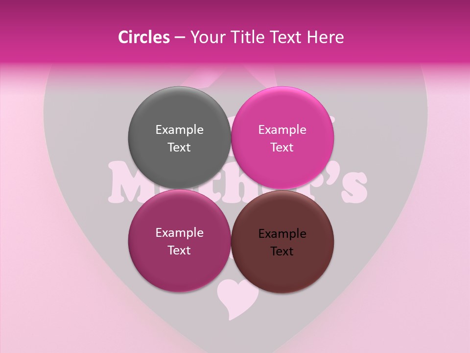 Pink Polka Dot Heart Shape PowerPoint Template