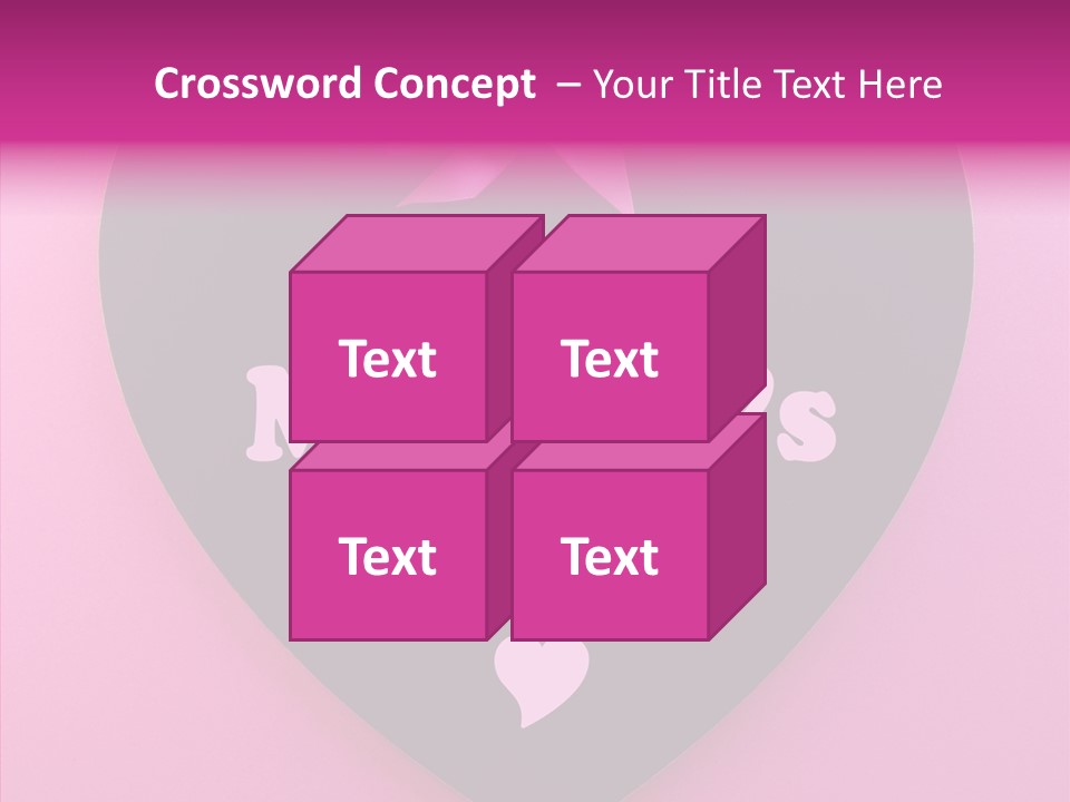 Pink Polka Dot Heart Shape PowerPoint Template