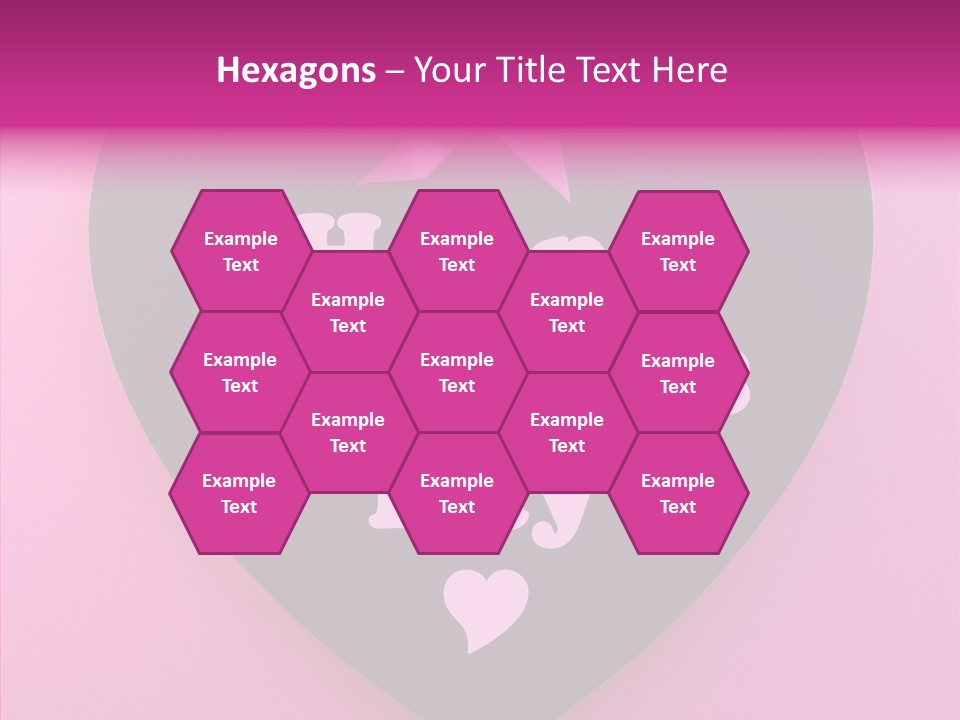 Pink Polka Dot Heart Shape PowerPoint Template