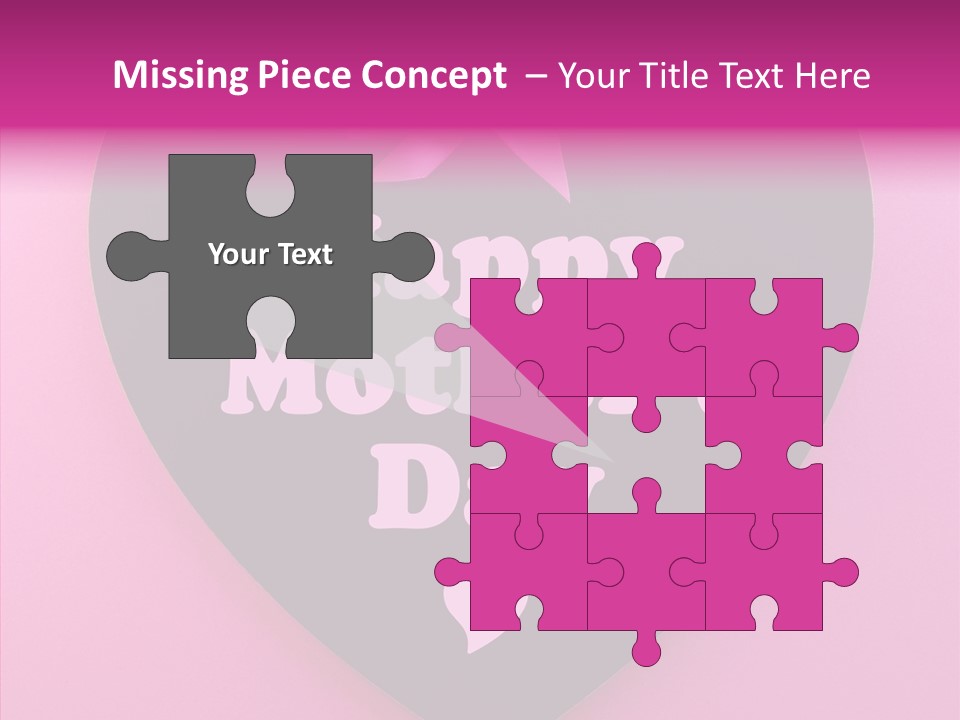 Pink Polka Dot Heart Shape PowerPoint Template