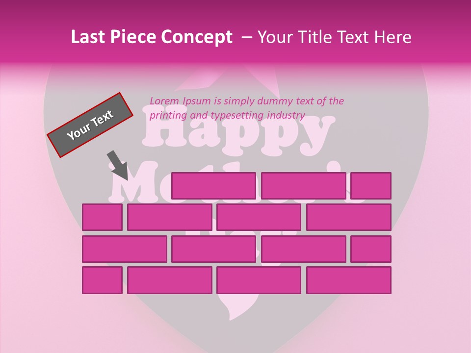 Pink Polka Dot Heart Shape PowerPoint Template