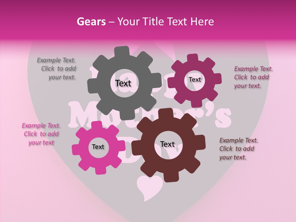 Pink Polka Dot Heart Shape PowerPoint Template