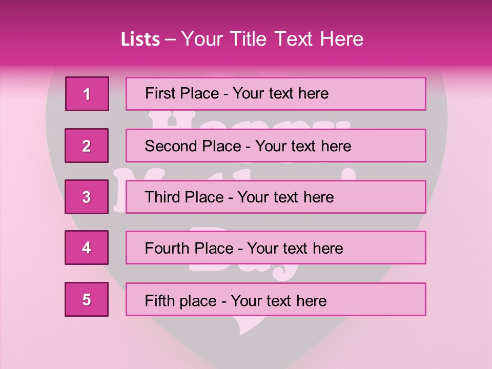 Pink Polka Dot Heart Shape PowerPoint Template