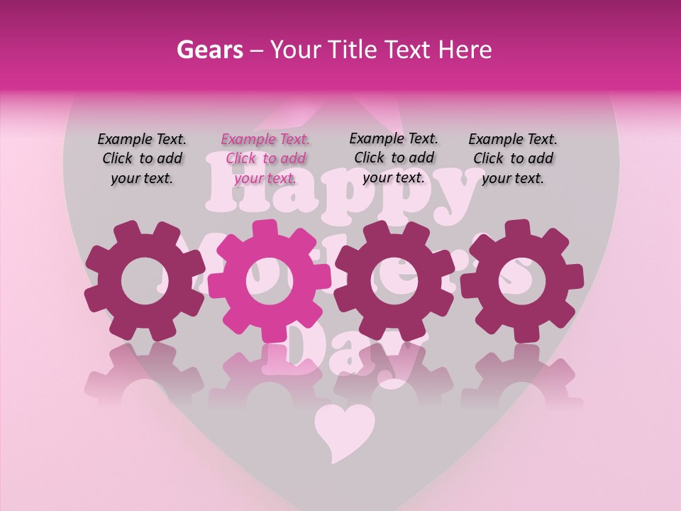 Pink Polka Dot Heart Shape PowerPoint Template