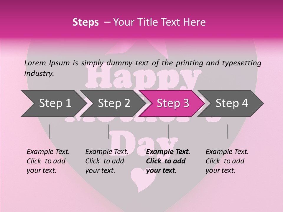 Pink Polka Dot Heart Shape PowerPoint Template