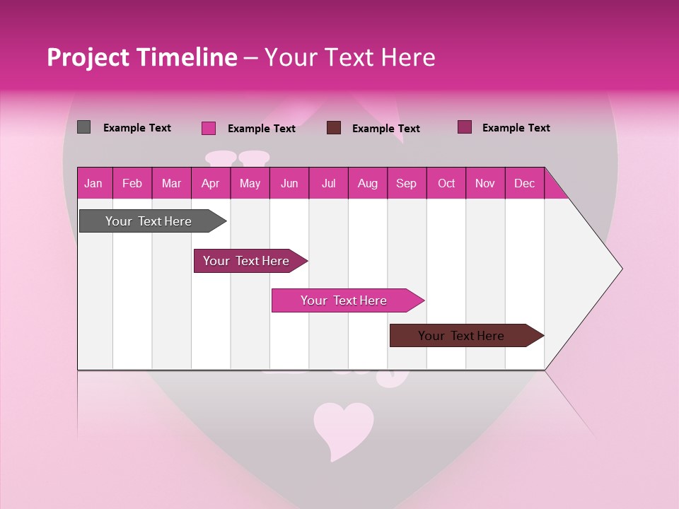 Pink Polka Dot Heart Shape PowerPoint Template
