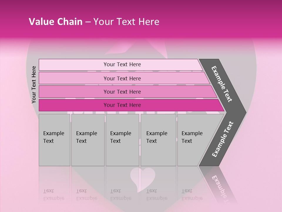 Pink Polka Dot Heart Shape PowerPoint Template