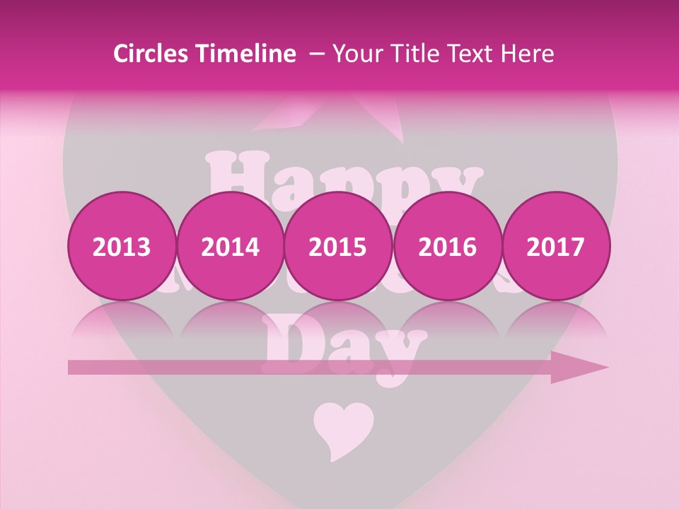 Pink Polka Dot Heart Shape PowerPoint Template
