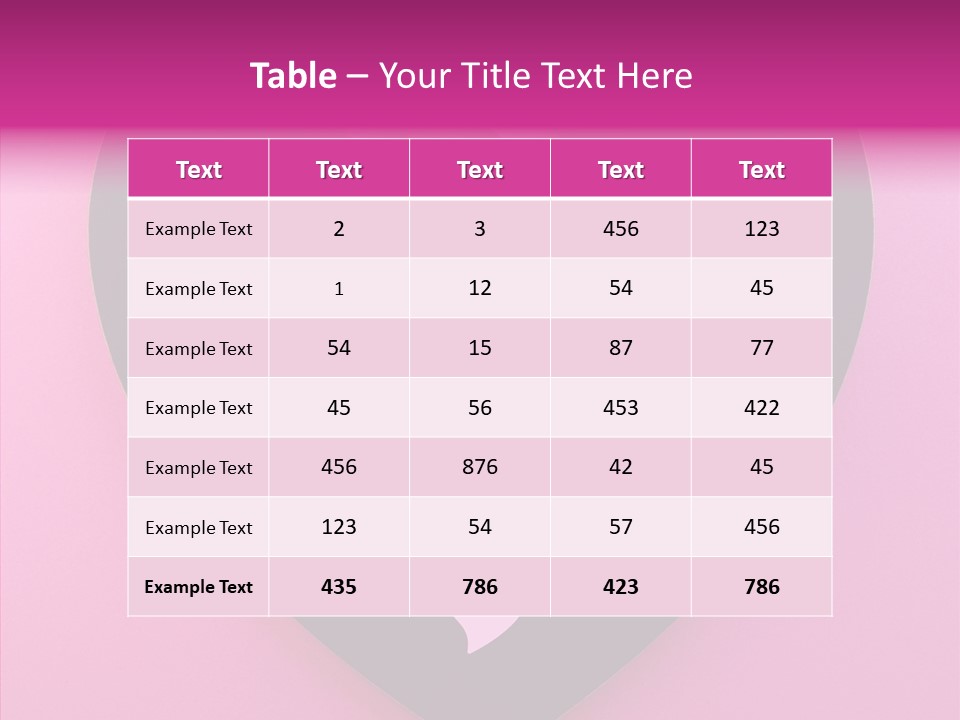 Pink Polka Dot Heart Shape PowerPoint Template