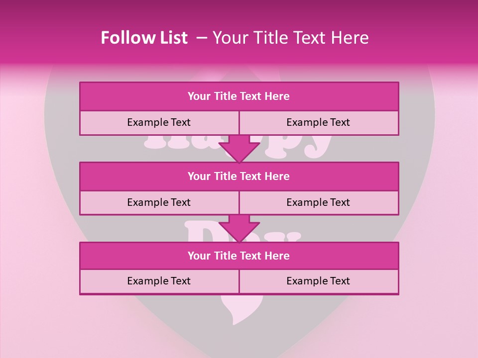 Pink Polka Dot Heart Shape PowerPoint Template