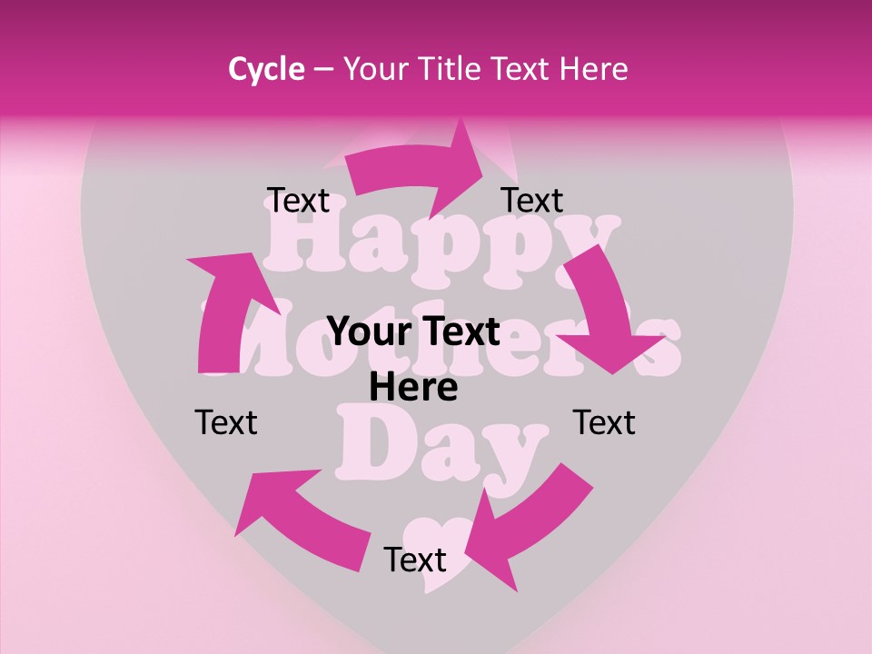 Pink Polka Dot Heart Shape PowerPoint Template