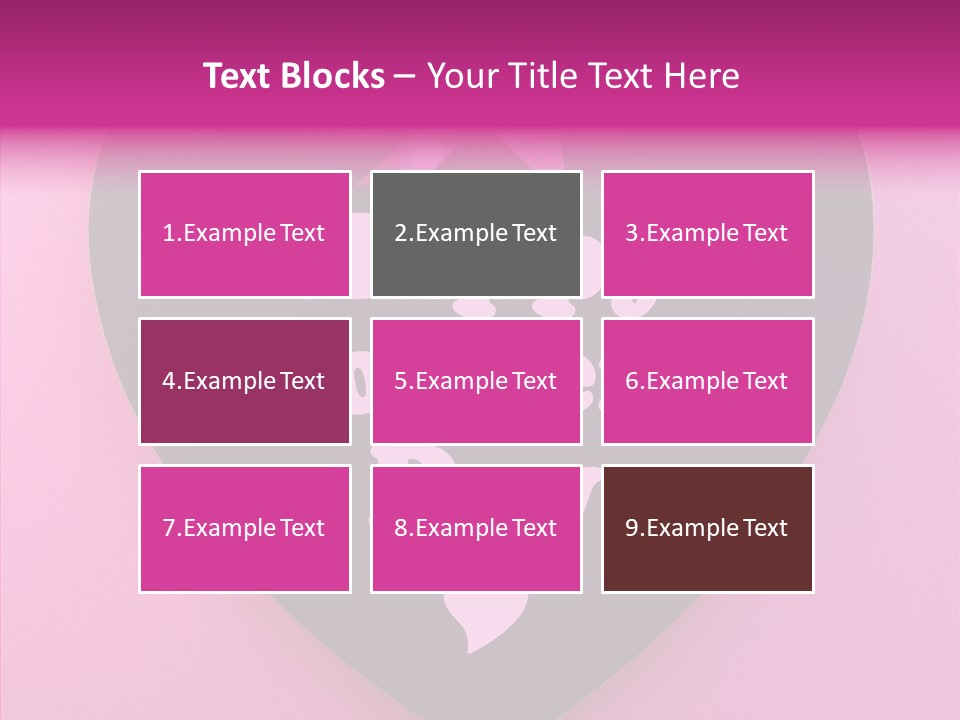 Pink Polka Dot Heart Shape PowerPoint Template