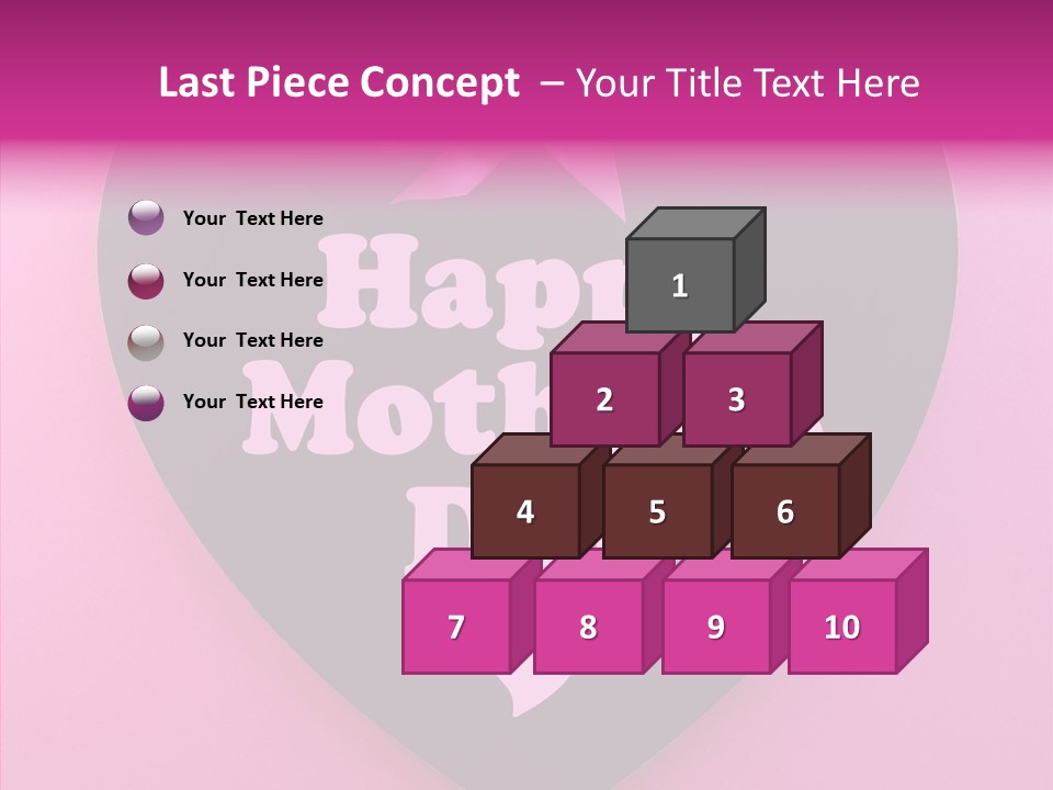 Pink Polka Dot Heart Shape PowerPoint Template