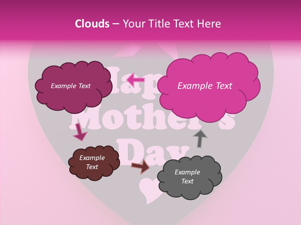 Pink Polka Dot Heart Shape PowerPoint Template