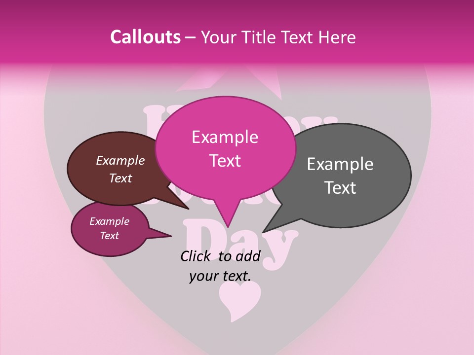 Pink Polka Dot Heart Shape PowerPoint Template