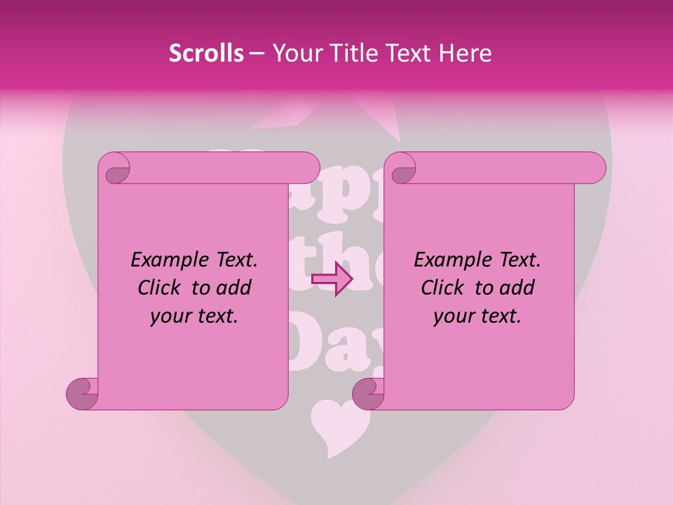 Pink Polka Dot Heart Shape PowerPoint Template