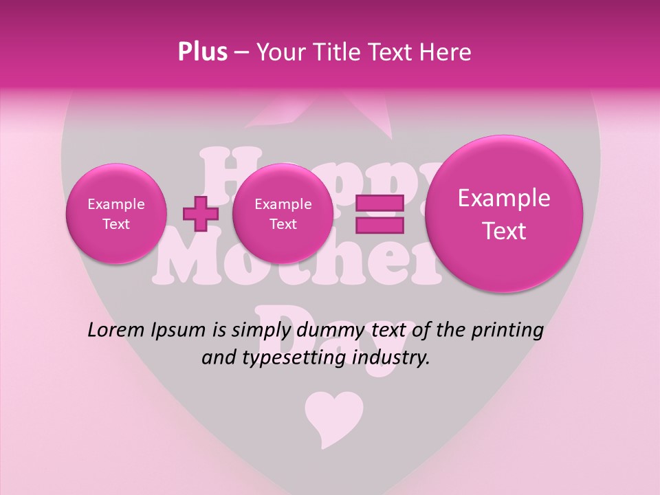 Pink Polka Dot Heart Shape PowerPoint Template
