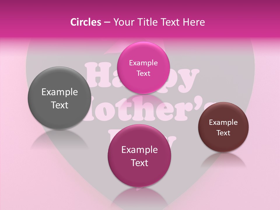 Pink Polka Dot Heart Shape PowerPoint Template