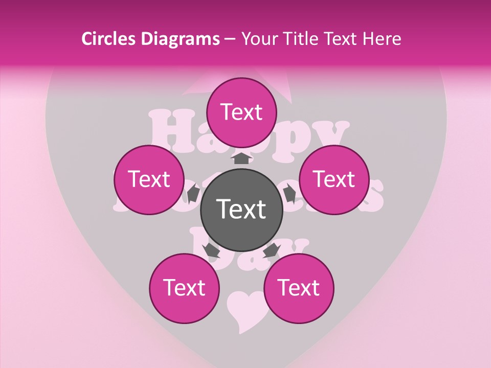 Pink Polka Dot Heart Shape PowerPoint Template