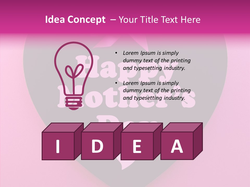 Pink Polka Dot Heart Shape PowerPoint Template