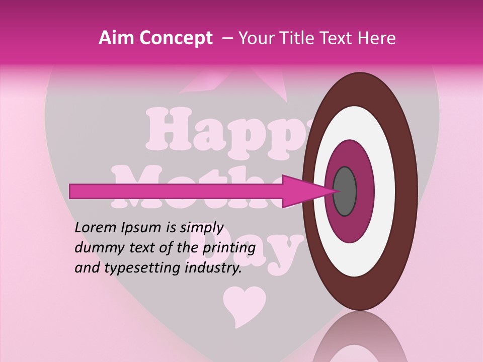 Pink Polka Dot Heart Shape PowerPoint Template