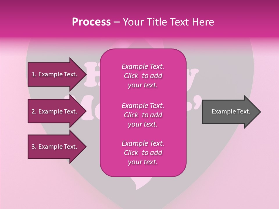 Pink Polka Dot Heart Shape PowerPoint Template