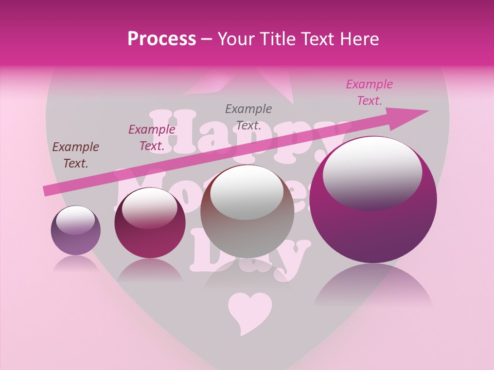 Pink Polka Dot Heart Shape PowerPoint Template