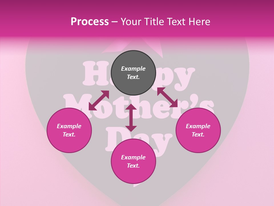 Pink Polka Dot Heart Shape PowerPoint Template