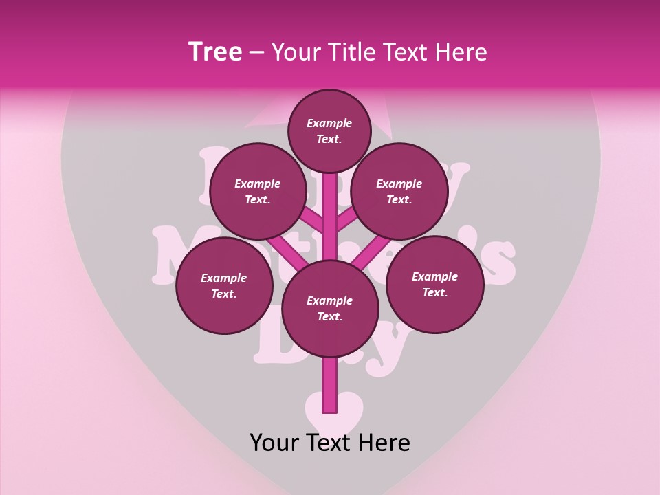 Pink Polka Dot Heart Shape PowerPoint Template