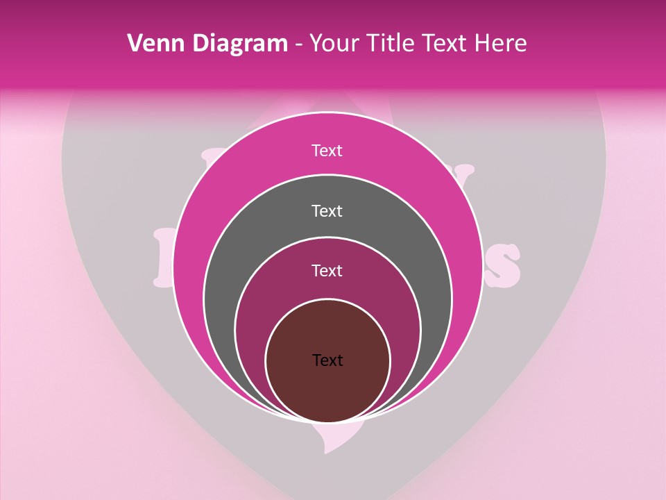 Pink Polka Dot Heart Shape PowerPoint Template