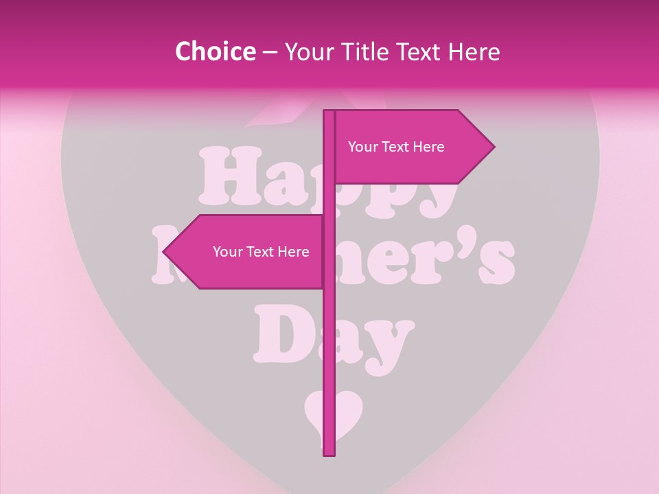 Pink Polka Dot Heart Shape PowerPoint Template