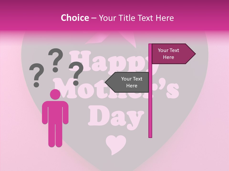 Pink Polka Dot Heart Shape PowerPoint Template