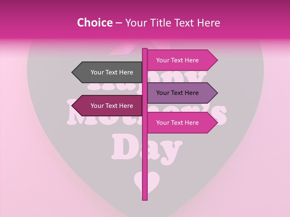 Pink Polka Dot Heart Shape PowerPoint Template
