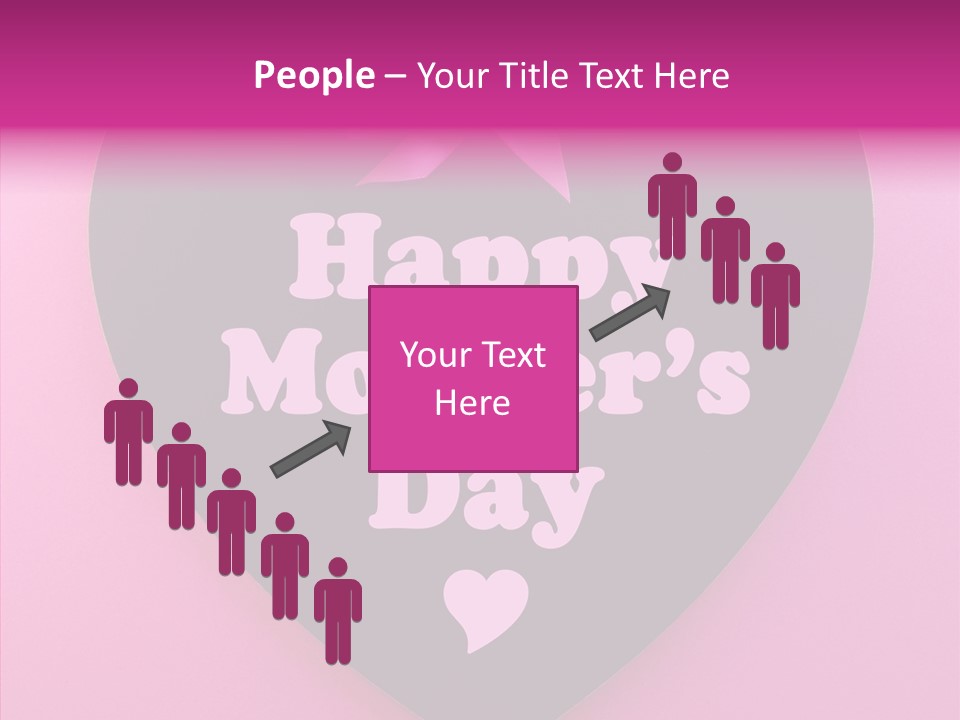 Pink Polka Dot Heart Shape PowerPoint Template