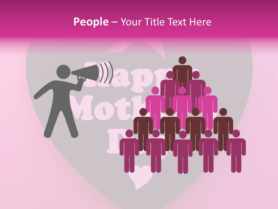 Pink Polka Dot Heart Shape PowerPoint Template