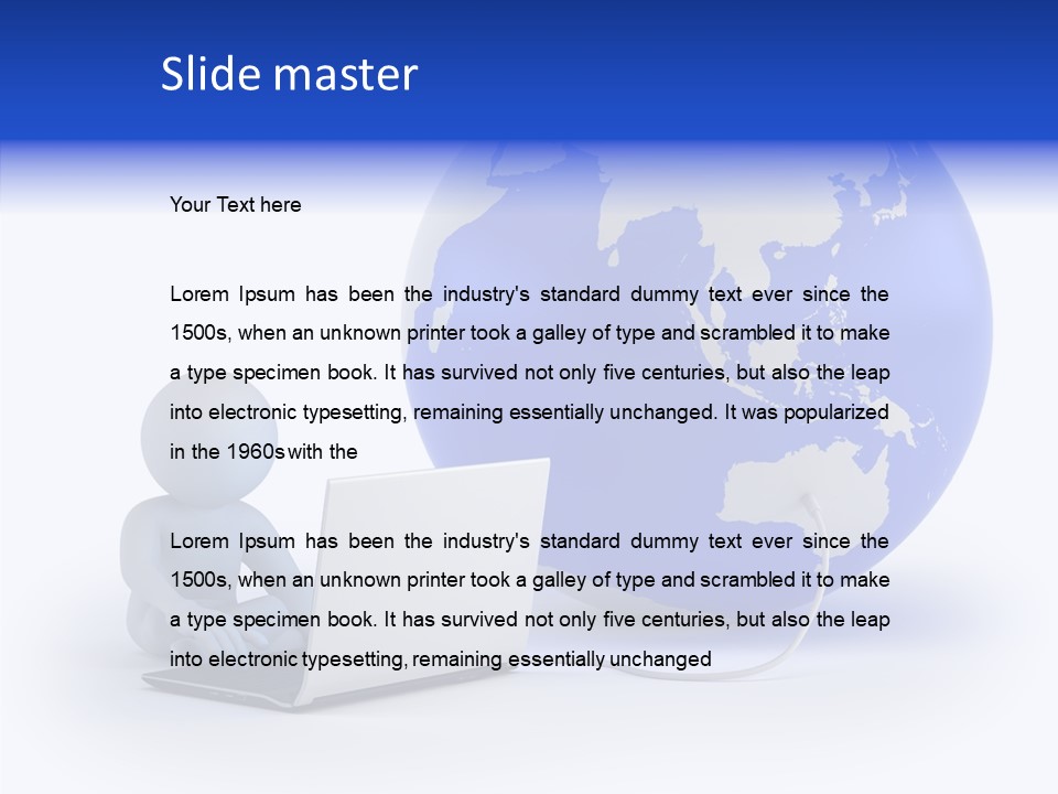 Small Earth People PowerPoint Template