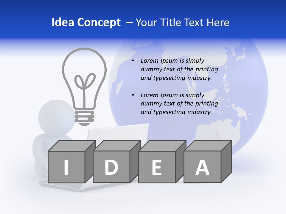 Small Earth People PowerPoint Template