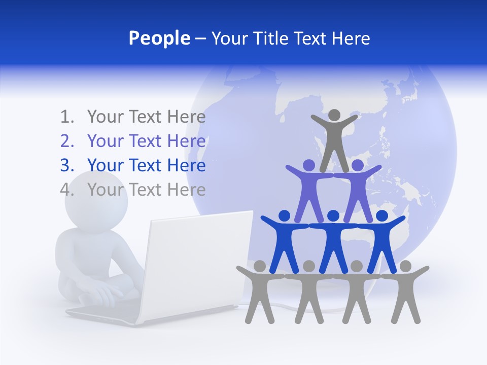 Small Earth People PowerPoint Template