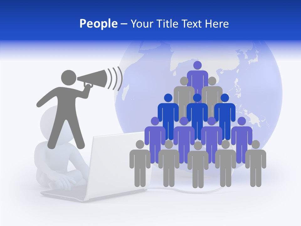 Small Earth People PowerPoint Template