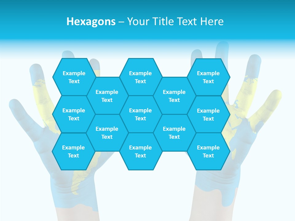 Green Cupped Hands Cartography PowerPoint Template