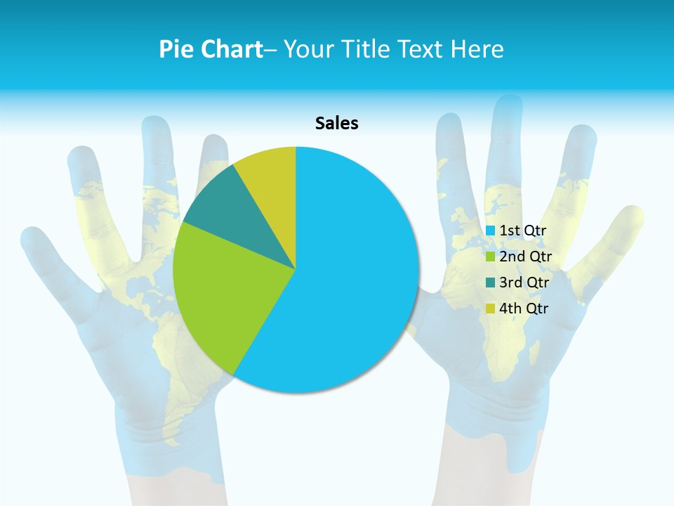 Green Cupped Hands Cartography PowerPoint Template