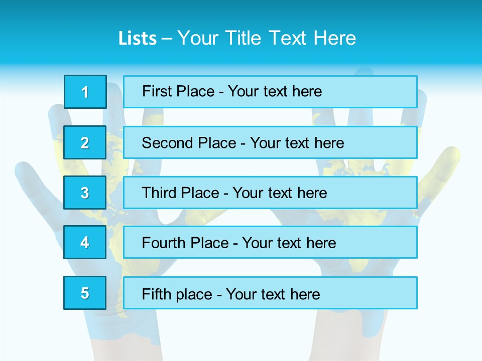 Green Cupped Hands Cartography PowerPoint Template