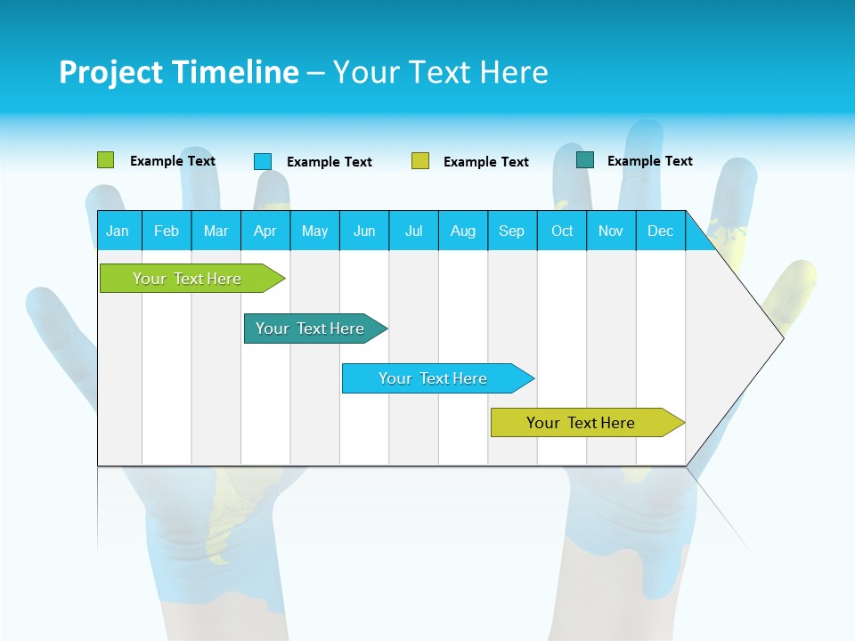Green Cupped Hands Cartography PowerPoint Template